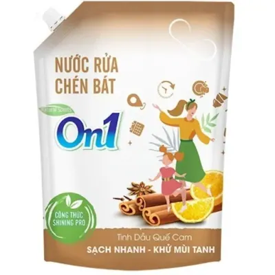 Nước Rửa Chén On1 TD Quế Cam Túi 3.2kg