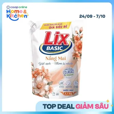 Nước Giặt Lix Basic Nắng Mai 3.3kg