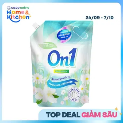 Nước Xả Vải On1 Hương Hoa Thiên Nhiên Túi 3.2L