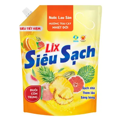Nước Lau Sàn Lix Siêu Sạch Trái Cây Nhiệt Đới 3.2L