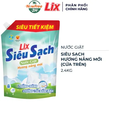 Nước Giặt Lix Hương Nắng Mới - Cửa Trên 2.4kg