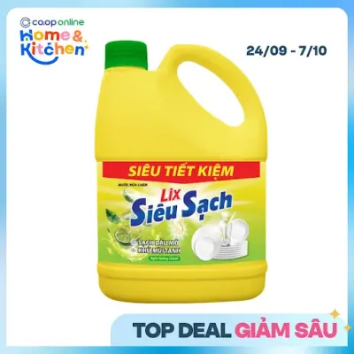 Nước Rửa Chén Lix Siêu Sạch Hương Chanh Can 3.5kg