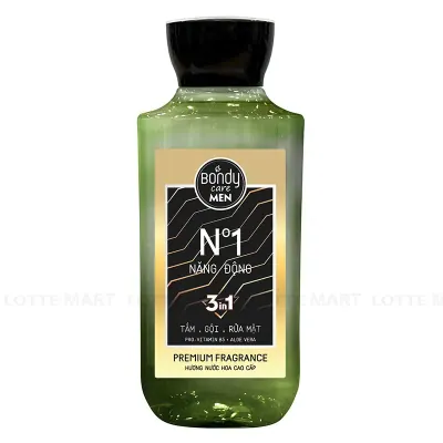 Sữa Tắm Gội Bondy Care Men No.1 Hương Nước Hoa Năng Động Chai 300g