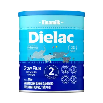 Sản Phẩm Dinh Dưỡng Dielac Grow Plus 2+ Sữa Non Hộp Thiếc 850g (2-10 Tuổi)