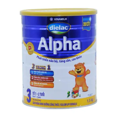 Sản Phẩm Dinh Dưỡng Dielac Alpha 3 Hộp Thiếc 1.5kg
