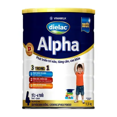 Sản Phẩm Dinh Dưỡng Dielac Alpha 4 Hộp Thiếc 1.5kg
