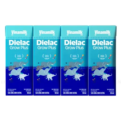 Lốc 4 Hộp Sữa Uống Dinh Dưỡng Dielac Grow Plus Sữa Non 180ml