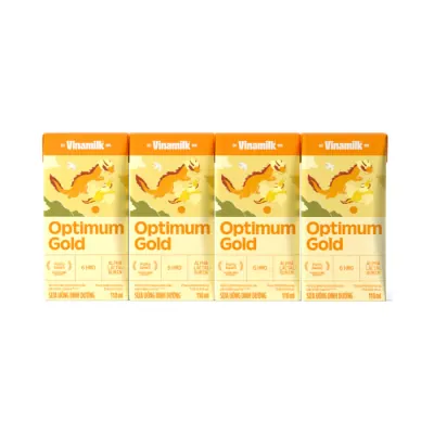 Lốc 4 Hộp Sữa Uống Dinh Dưỡng Vinamilk Optimum Gold 110ml