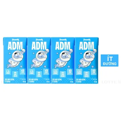 Lốc 4 Hộp Sữa Dinh Dưỡng Vinamilk ADM Ít Đường 110ml