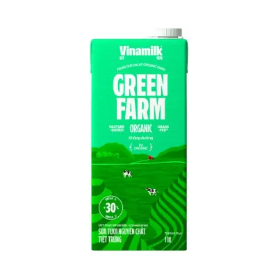 Sữa Tươi Tiệt Trùng Vinamilk Green Farm Organic 1L
