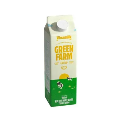 Sữa Tươi Thanh Trùng Green Farm Không Đường 900ml