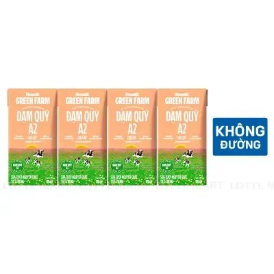 Lốc 4 Hộp Sữa Tươi Tiệt Trùng Vinamilk Green Farm A2 Không Đường 110ml