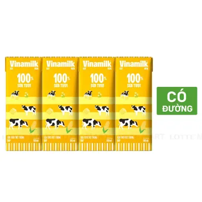 Lốc 4 Hộp Sữa Tươi Tiệt Trùng Vinamilk Bắp 180ml