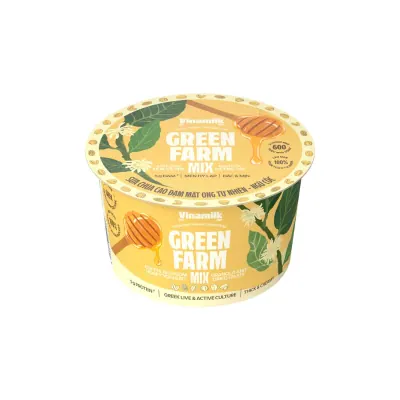Sữa Chua Ăn Cao Đạm Mật Ong Ngũ Cốc Green Farm Hộp 123g