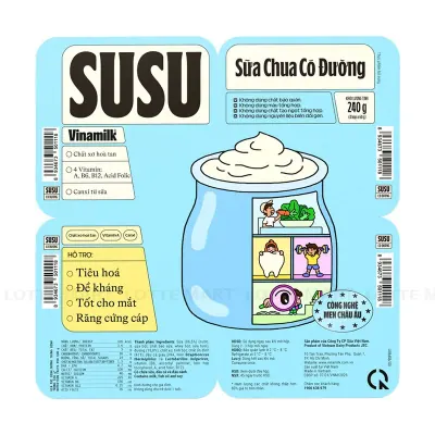 Lốc 4 Hũ Sữa Chua Vinamilk SuSu Có Đường 60g