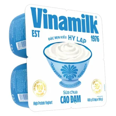 Lốc 4 Sữa Chua Ăn Vinamilk Cao Đạm Kiểu Hy Lạp 100g