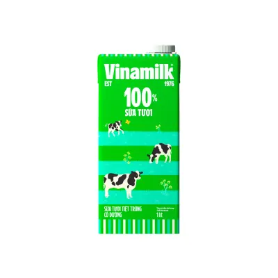 Sữa Tươi Tiệt Trùng Vinamilk Có Đường Hộp 1L