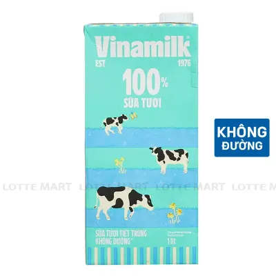 Sữa Tươi Tiệt Trùng Không Đường Vinamilk 1L