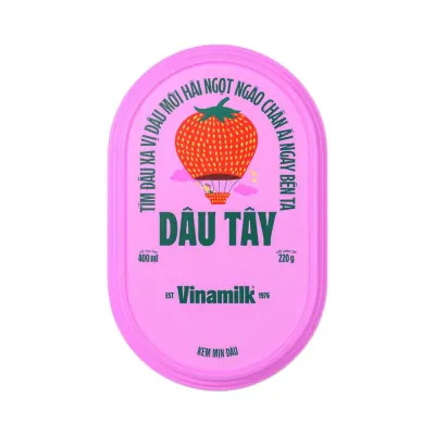 Kem Vinamilk Hương Dâu 400ml