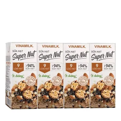 Lốc 3 Hộp Sữa 9 Loại Hạt Vinamilk Super Nut 180ml