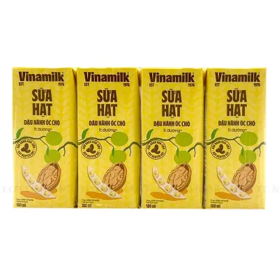 Lốc 4 Hộp Sữa Đậu Nành Óc Chó Vinamilk 180ml