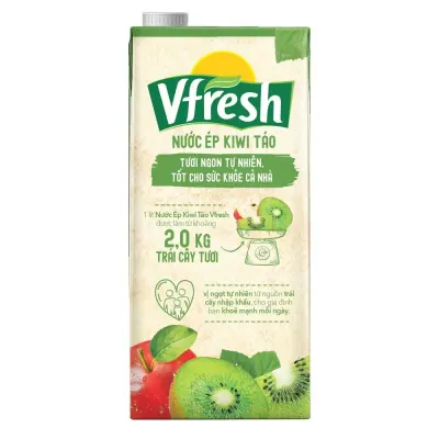 Nước Ép Kiwi Táo Vfresh Vinamilk Hộp 1L