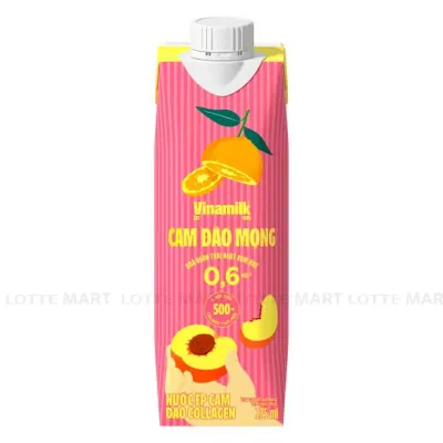 Nước Ép Vinamilk Collagen Vị Cam Đào Hộp 275ml