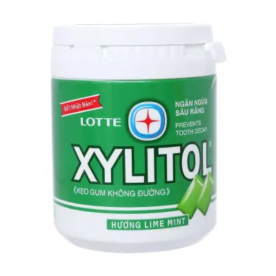 Gum Lotte Xylitol Hương Lime Mint Hũ 130.5g