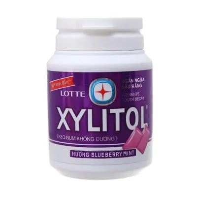 Gum Lotte Xylitol Hương Blueberry Hũ 55.1g