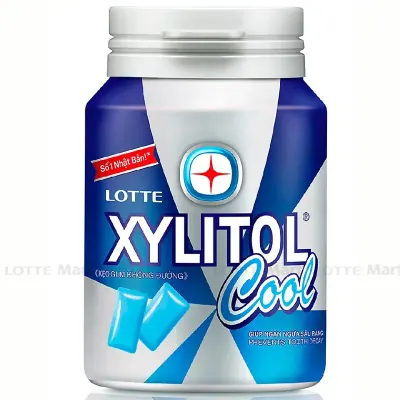 Kẹo Gum Không Đường Lotte Xylitol Cool Hũ 55.1g