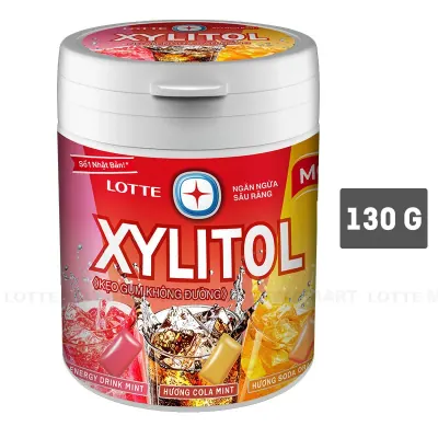 Kẹo Gum Lotte Xylitol Không Đường Vị Nước Giải Khát 130.5g