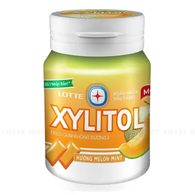 Kẹo Gum Lotte Xylitol Không Đường Vị Melon Mint 55.1g