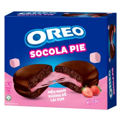 Bánh Oreo Socola Pie Vị Dâu Hộp 336g