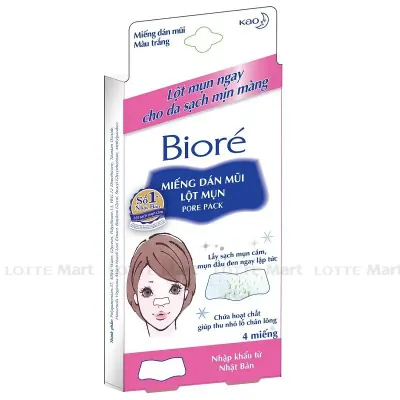 Miếng Dán Mũi Lột Mụn Bioré Không Hương 4 Miếng