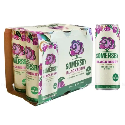 Lốc 6 Lon Nước Táo Lên Men Somersby Vị Mâm Xôi 3.5% ABV 320ml