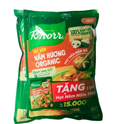 Hạt Nêm Knorr Nấm 380g+Hạt Nêm 136g