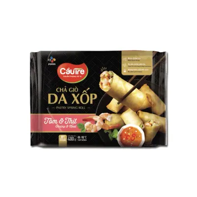 Chả Giò Da Xốp CJ Cầu Tre Nhân Tôm Thịt Gói 400g