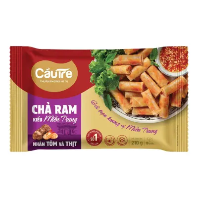Chả Ram Cầu Tre Kiểu Miền Trung Nhân Tôm Thịt 210g