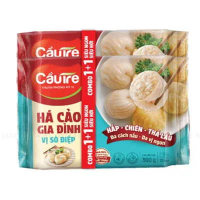 Há Cảo Gia Đình Cầu Tre Vị Sò Điệp 300g x 2 Gói