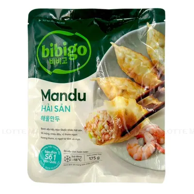 Bánh Xếp Mandu Bibigo Nhân Hải Sản Gói 175g