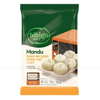 Bánh Mandu Ăn Sáng Nhân Thịt Bibigo Gói 132g