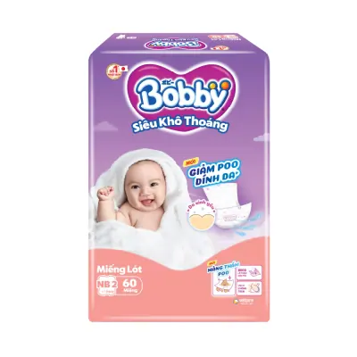 Miếng Lót Sơ Sinh Bobby Trên 1 Tháng Tuổi 60 Miếng