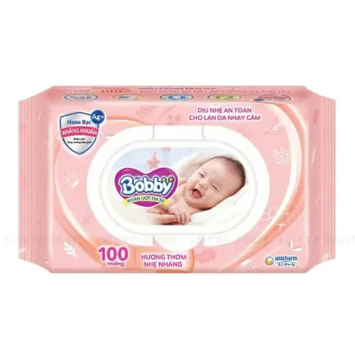 Khăn Ướt Bobby Hương Thơm Nhẹ Nhàng 100 Miếng