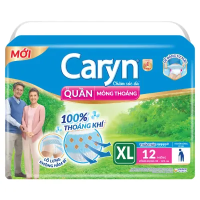 Tã Quần Caryn Mỏng Nhẹ XL12