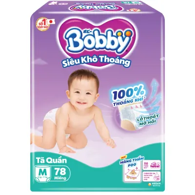 Tã Quần Bobby Ultra Jumbo Size M 76 Miếng (6-11kg)