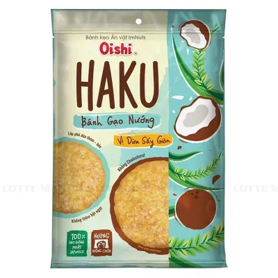 Bánh Gạo Nhật Oishi Vị Dừa Sấy Gói 138g