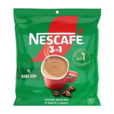 Cà Phê Hòa Tan Nescafé 3in1 Vị Rang Đậm 46 Gói x 16g