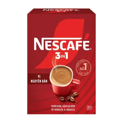 Cà Phê Hòa Tan Nescafé 3in1 Vị Nguyên Bản 320g (20 Gói x 16g)