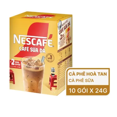 Cà Phê Sữa Đá 3in1 Nescafé Hộp 10 Gói x 24g