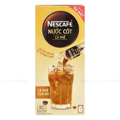 Nước Cốt Cà Phê Sữa Đá NesCafé Hộp 5 Gói 75ml
